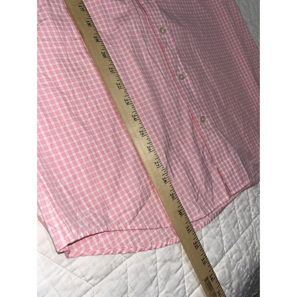 VINEYARD VINES MENS SHIRT L SLIM "TUCKER" PINK WHITE GINGHAM CHECK - Picture 3 of 5